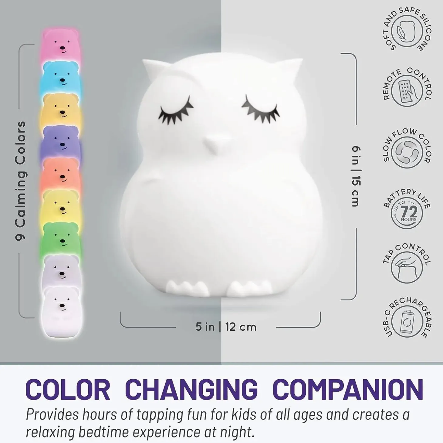 LumiPets® Owl Safe Touch Nightlight
