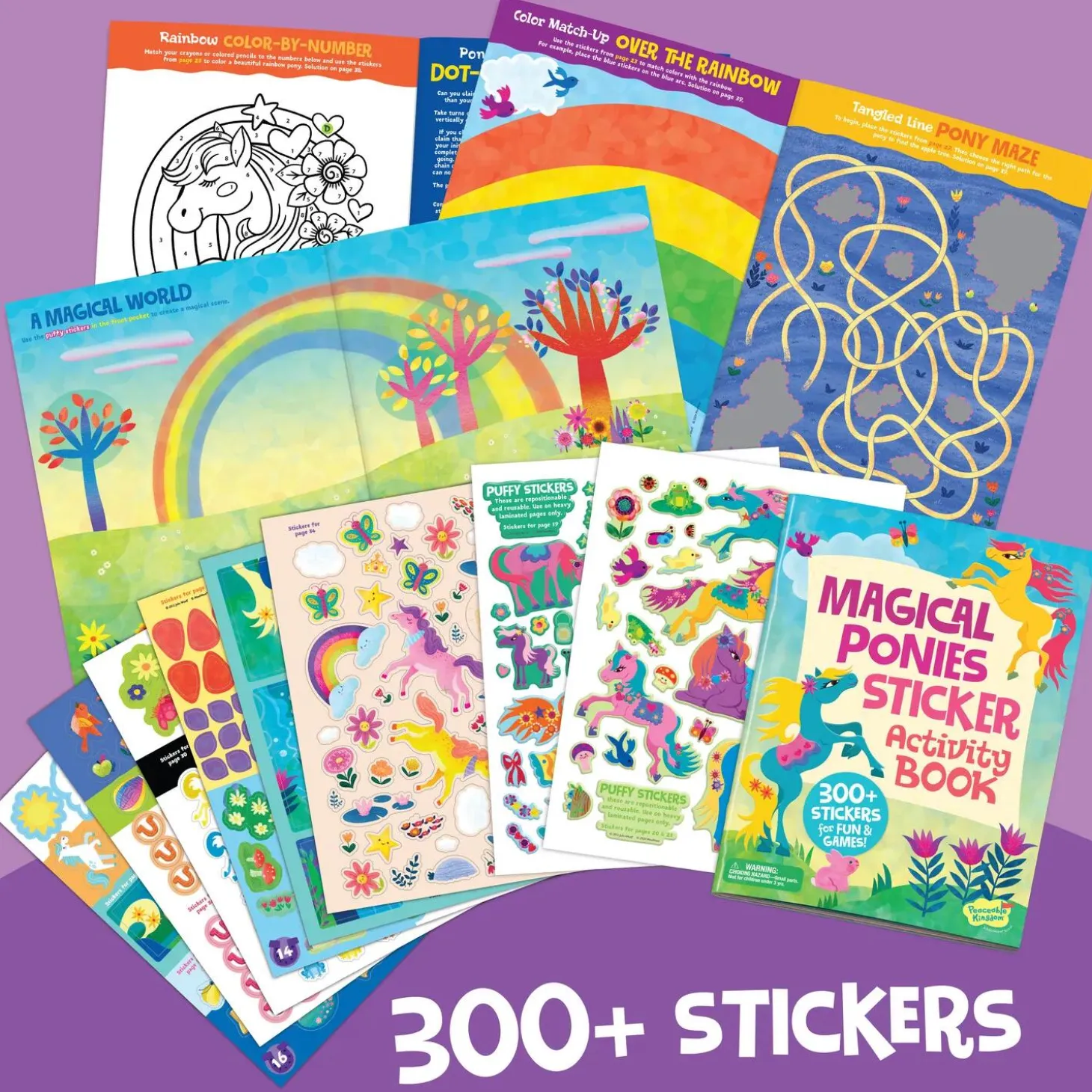 Magical Ponies & Fairy Friends Sticker Activity Books: Set of 2