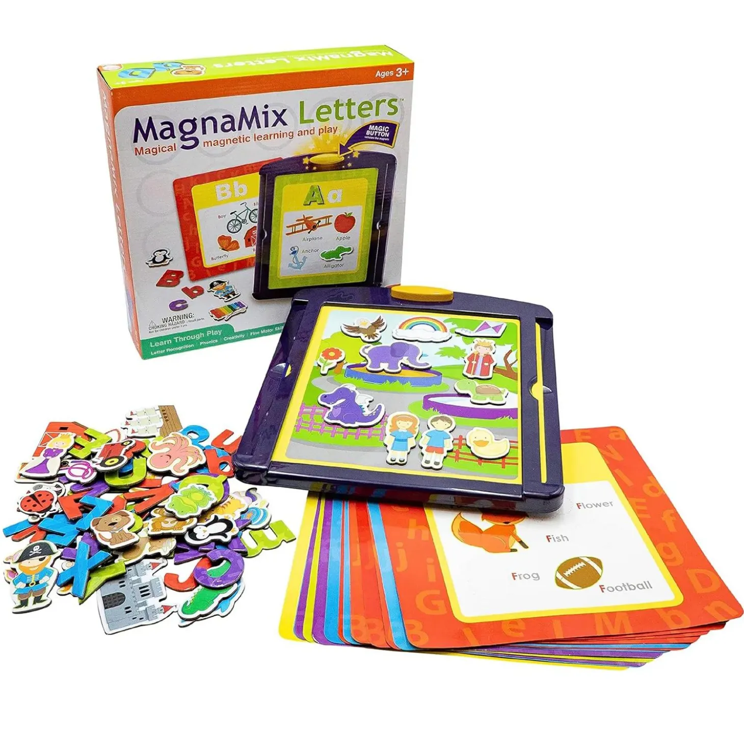 MagnaMix Letters - A Magnetic Alphabet Learning Activity, 109 Piece Set