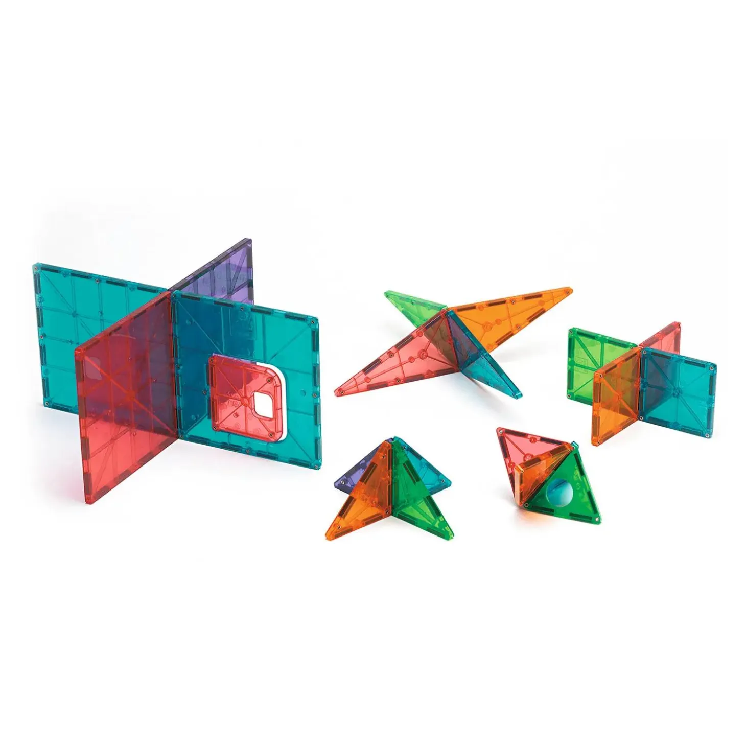 MAGNA-TILES® Classic 100-Piece Magnetic Construction Set with FREE Storage Bin