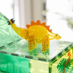MAGNA-TILES® Dino World XL 50-Piece Magnetic Construction Set, The ORIGINAL Magnetic Building Brand