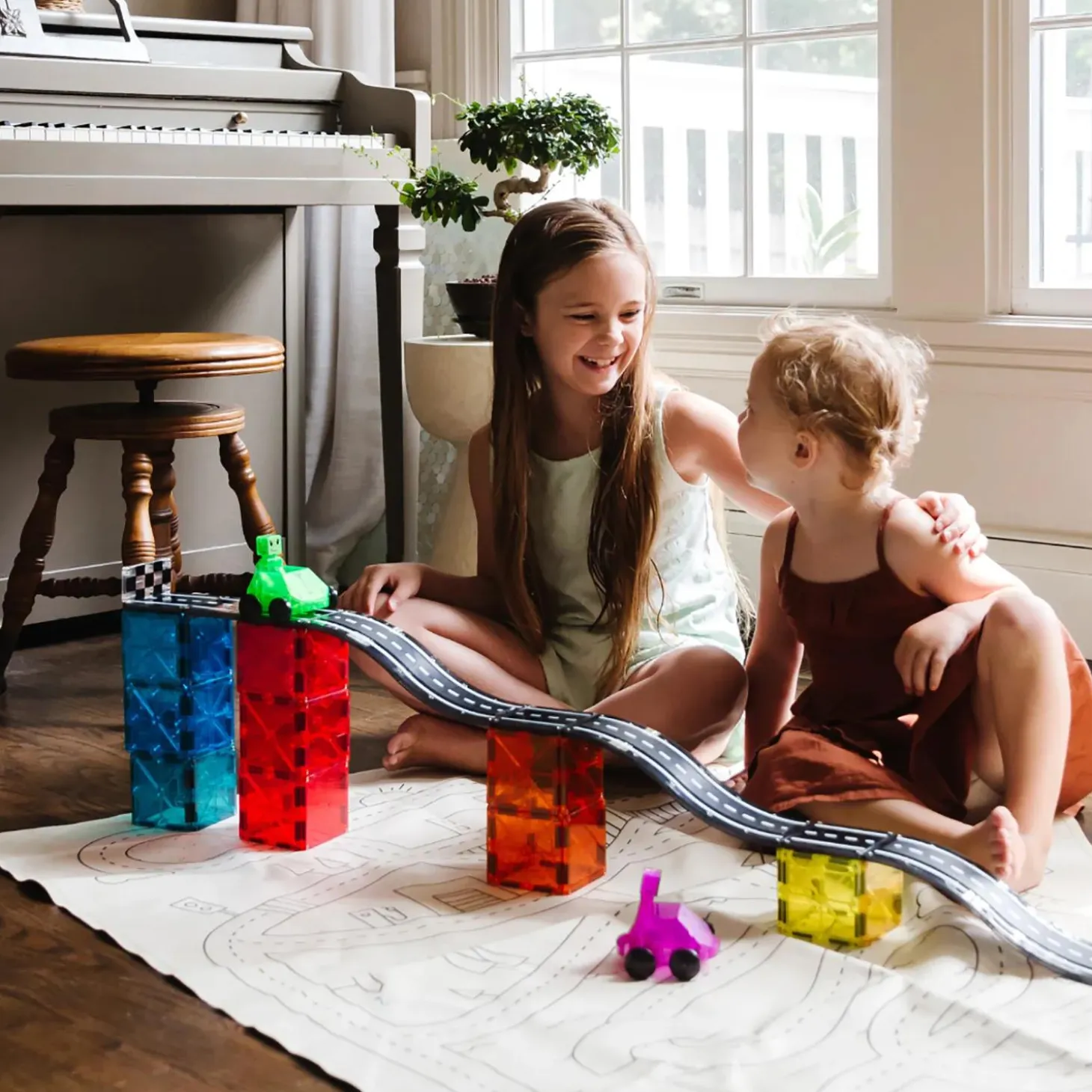 MAGNA-TILES® Downhill Duo 40-Piece Magnetic Construction Set, The ORIGINAL Magnetic Building Brand