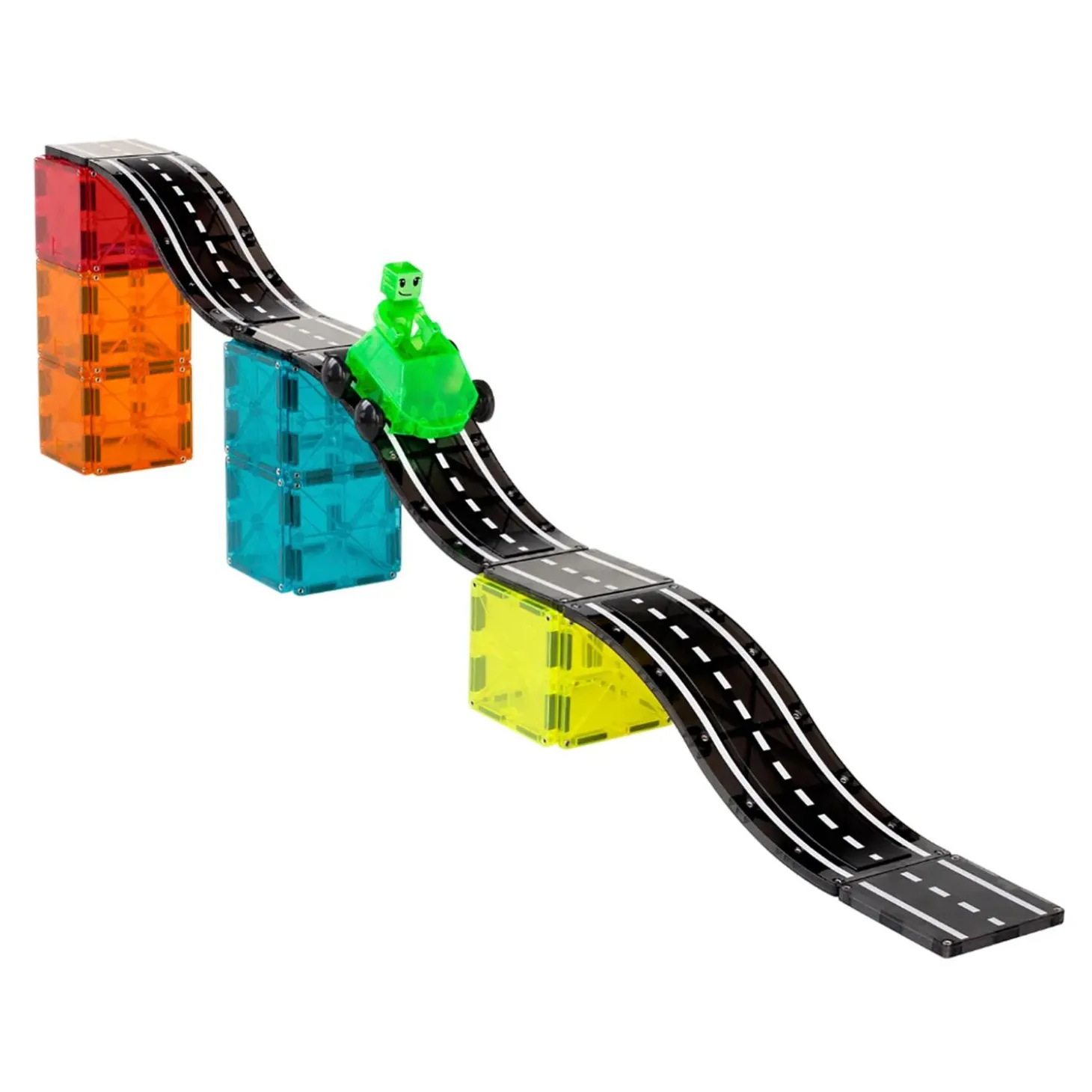 MAGNA-TILES® Downhill Duo 40-Piece Magnetic Construction Set, The ORIGINAL Magnetic Building Brand