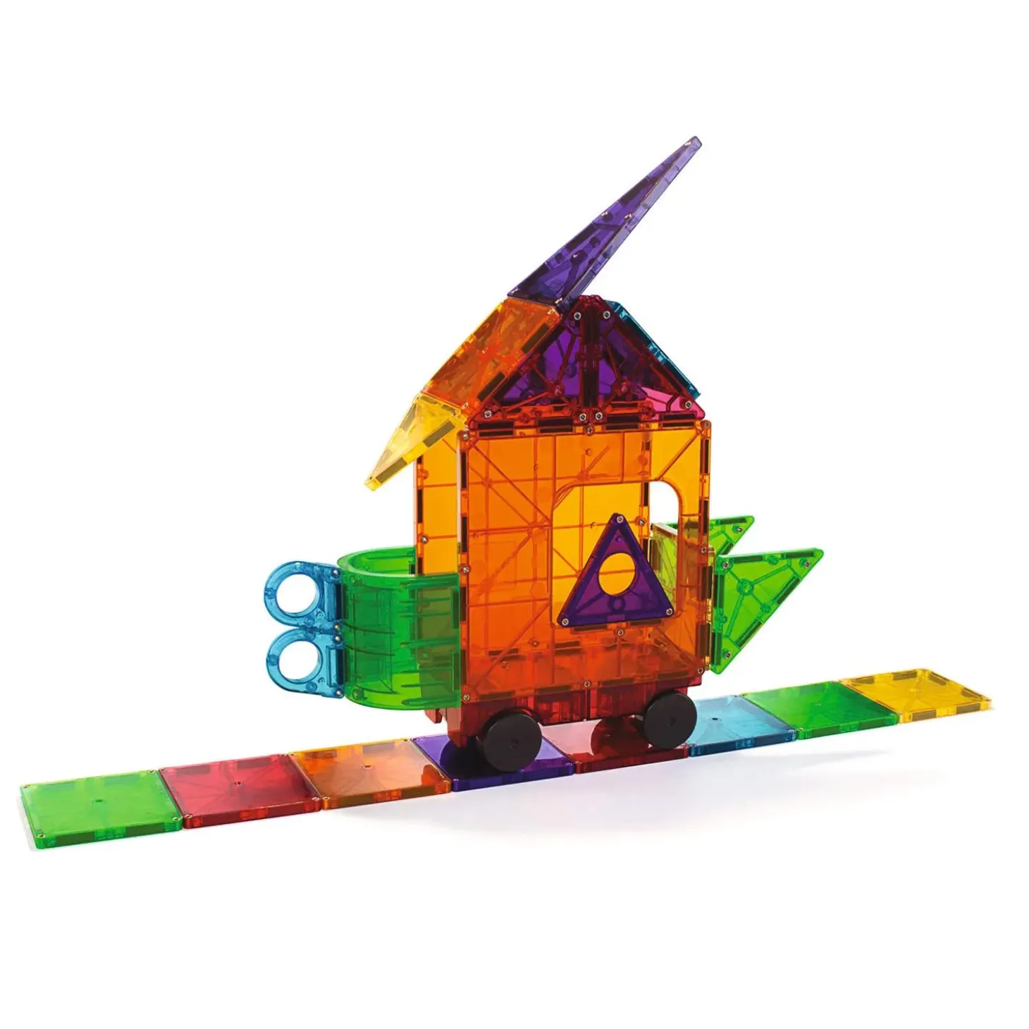 MAGNA-TILES® DX 48-Piece Magnetic Construction Set with FREE Storage Bin