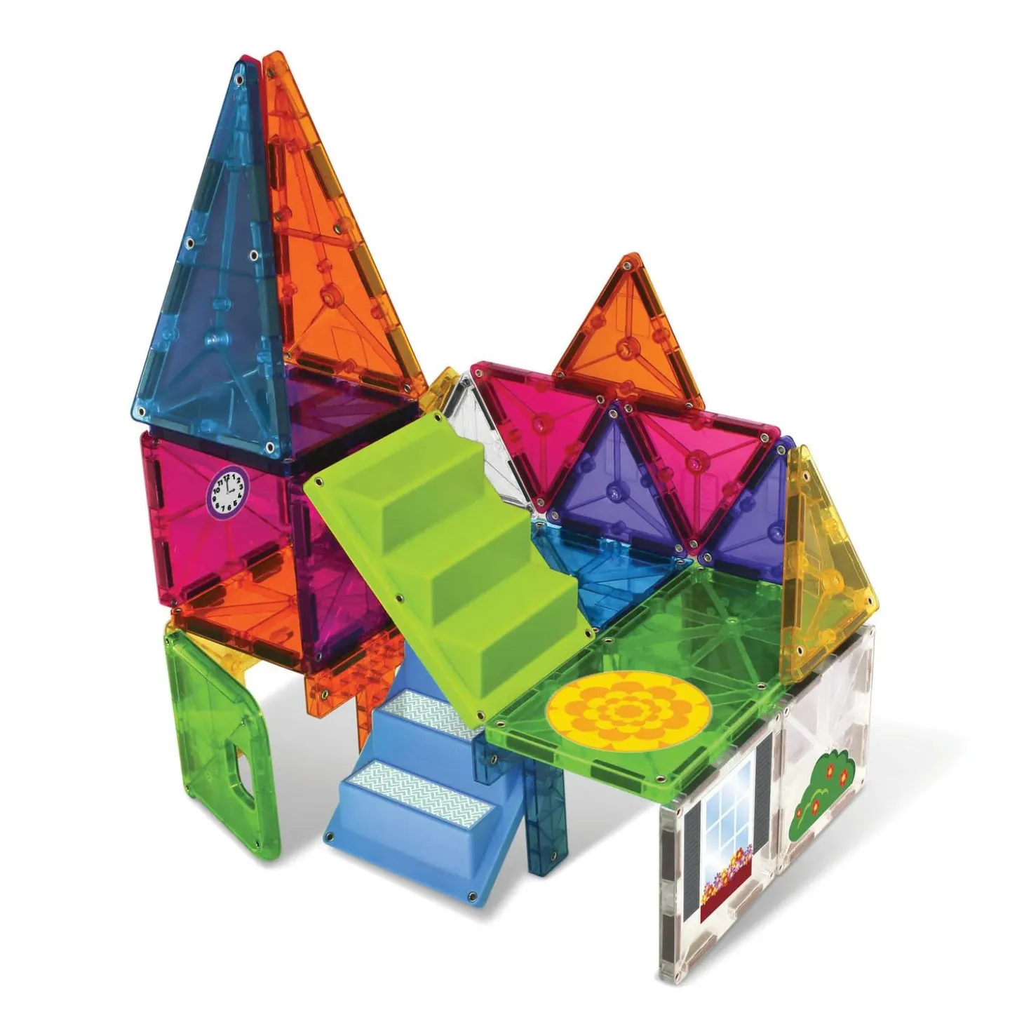 MAGNA-TILES® House 28-Piece Magnetic Construction Set, The ORIGINAL Magnetic Building Brand