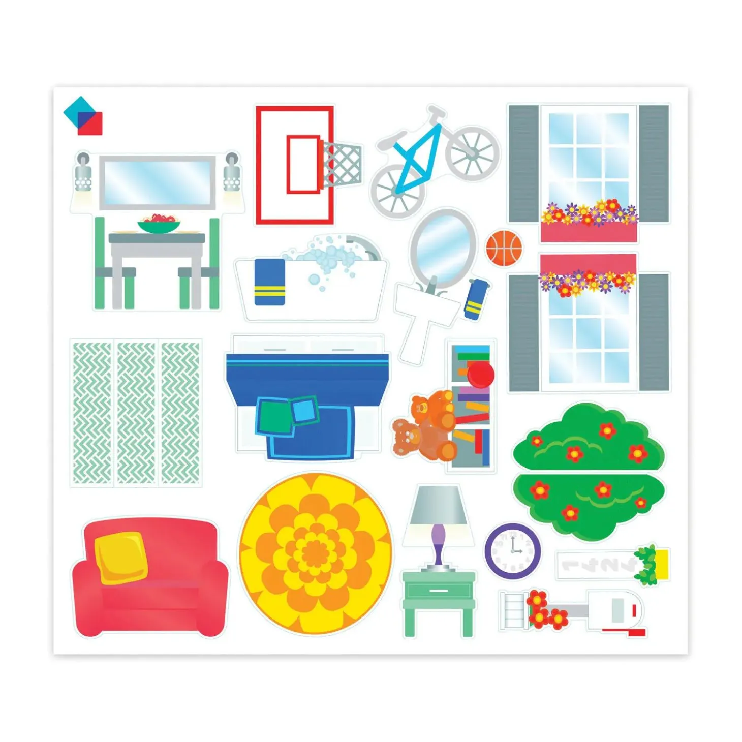 MAGNA-TILES® House 28-Piece Magnetic Construction Set, The ORIGINAL Magnetic Building Brand