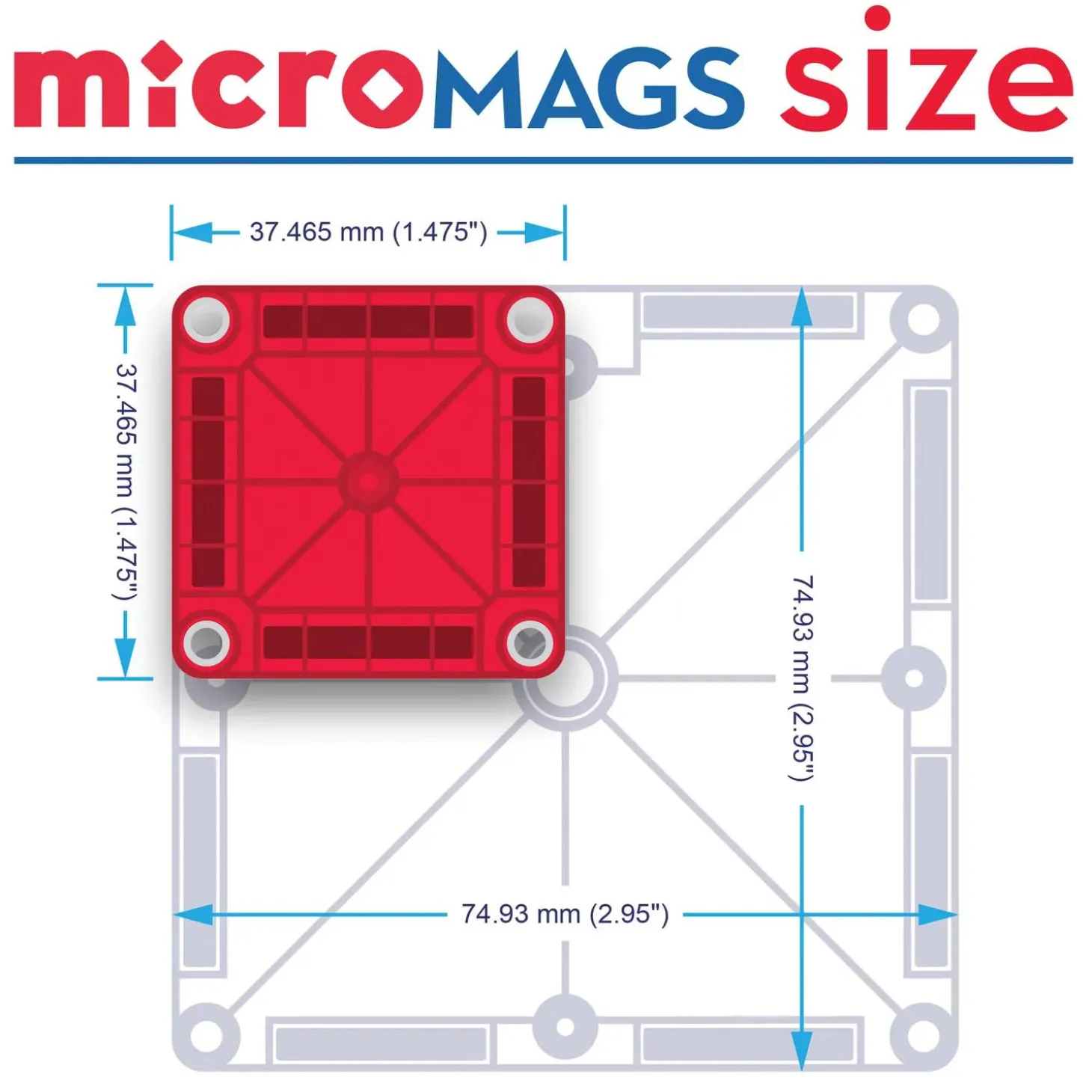 MAGNA-TILES® microMAGS 70-Piece Set