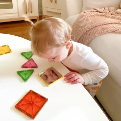MAGNA-TILES® Stardust 15-Piece Magnetic Construction Set, The ORIGINAL Magnetic Building Brand