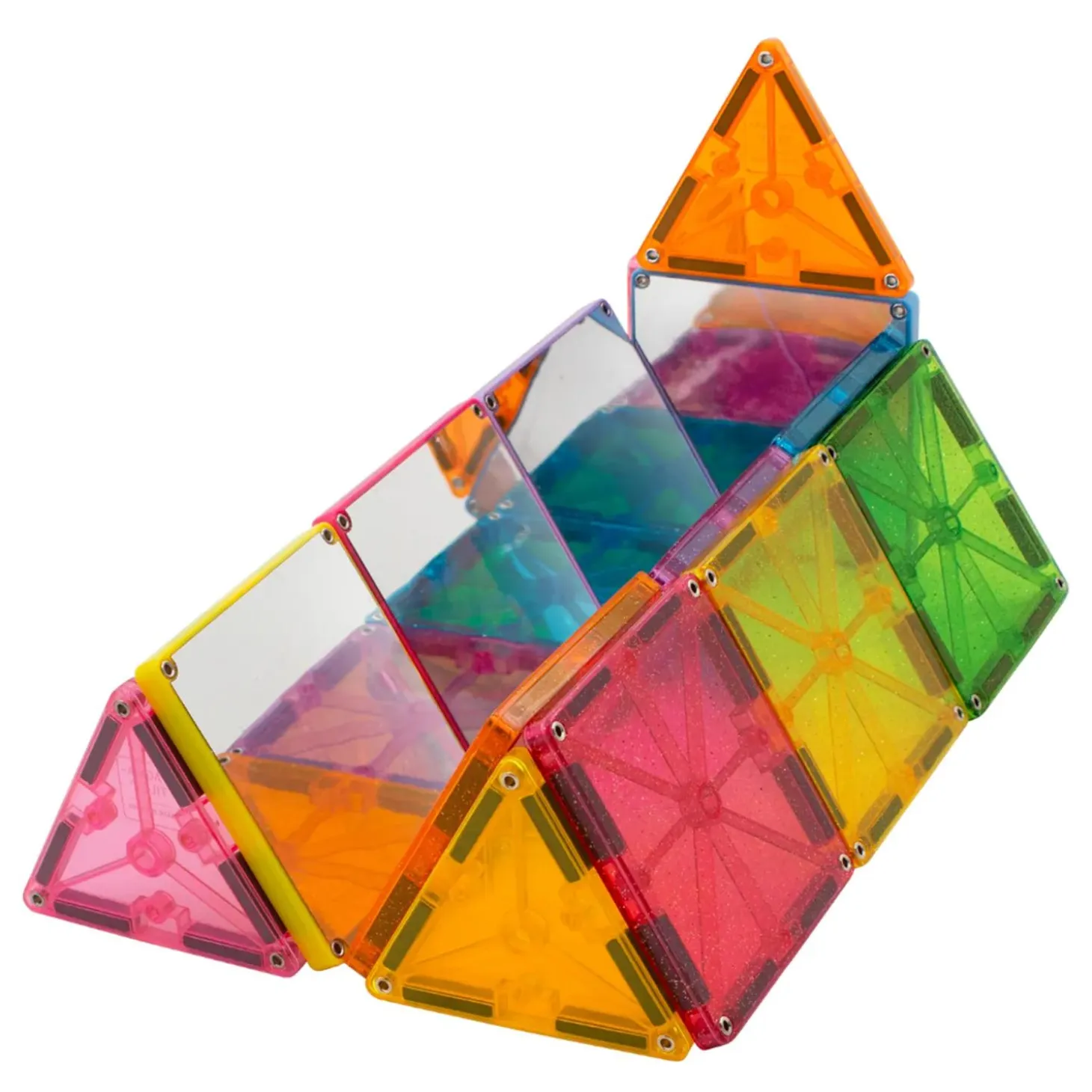 MAGNA-TILES® Stardust 15-Piece Magnetic Construction Set, The ORIGINAL Magnetic Building Brand
