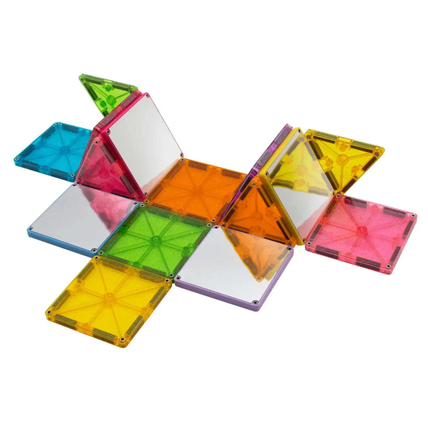 MAGNA-TILES® Stardust 15-Piece Magnetic Construction Set, The ORIGINAL Magnetic Building Brand