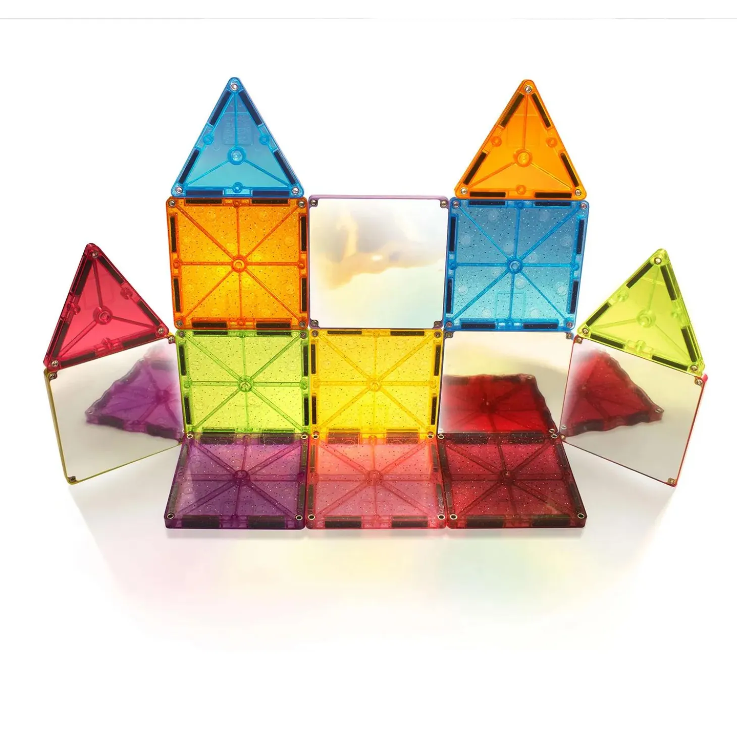 MAGNA-TILES® Stardust 15-Piece Magnetic Construction Set, The ORIGINAL Magnetic Building Brand