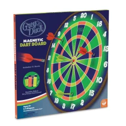 Magnetic Dart Board Game for Kids & Families - Wooden Dartboard with Magnetic Darts