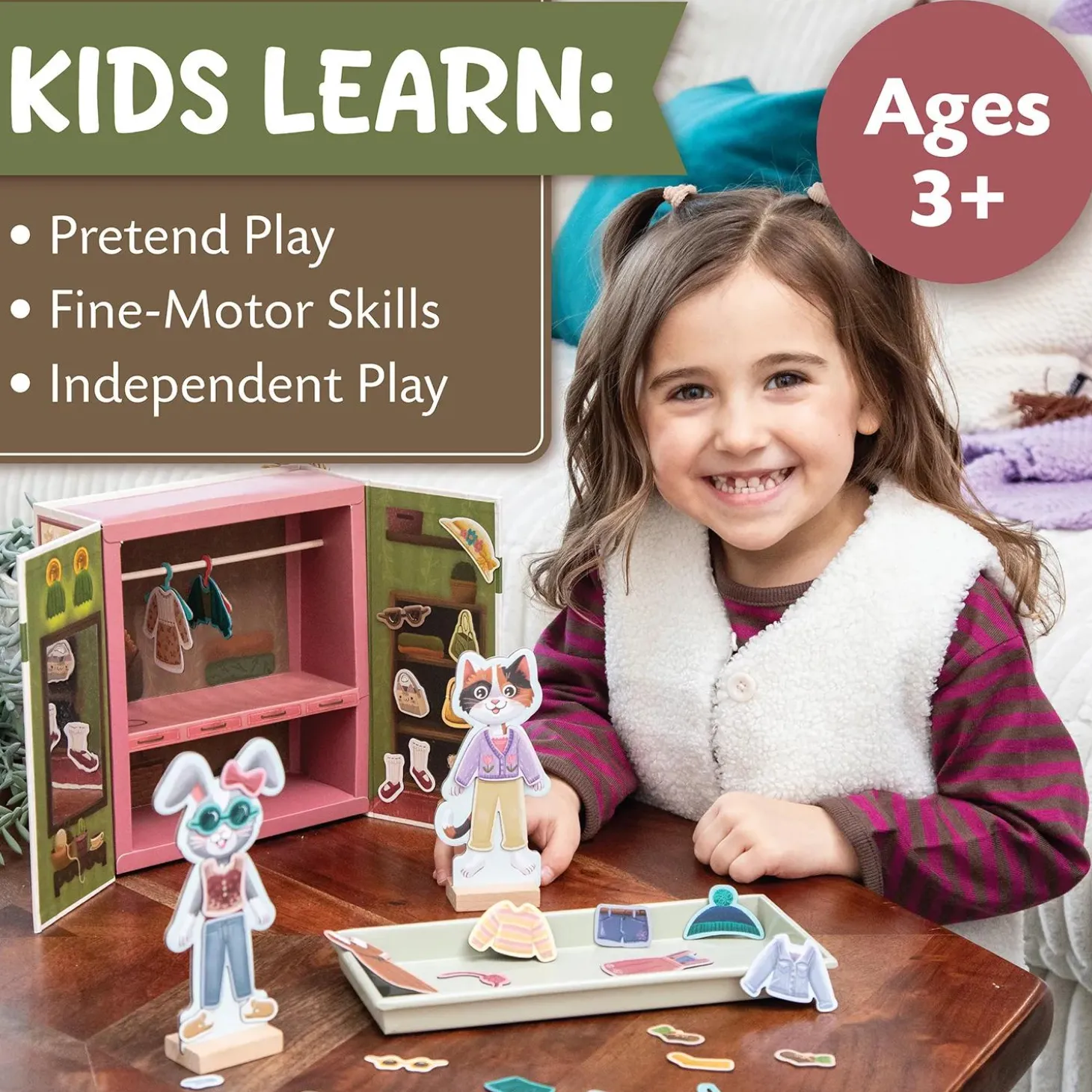 Magnetic Dress Up: Cozy Critters Playset
