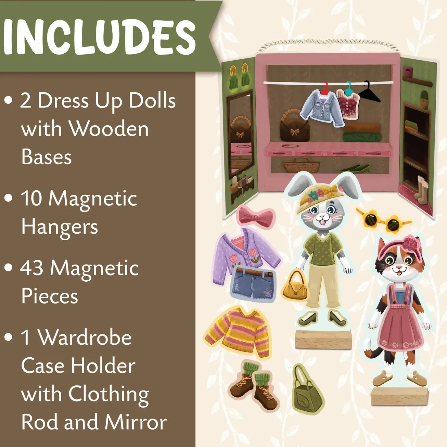 Magnetic Dress Up: Cozy Critters Playset