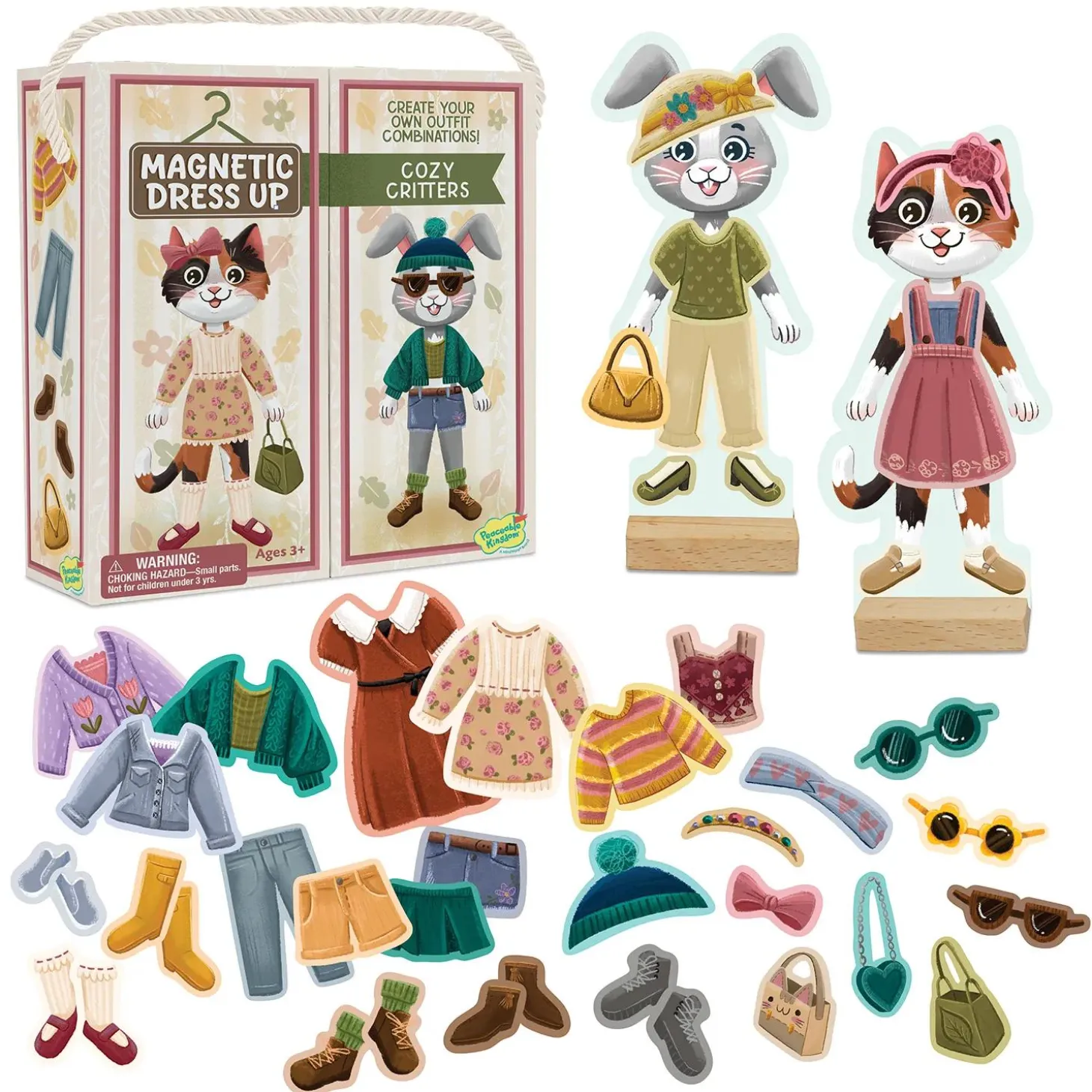 Magnetic Dress Up: Cozy Critters Playset