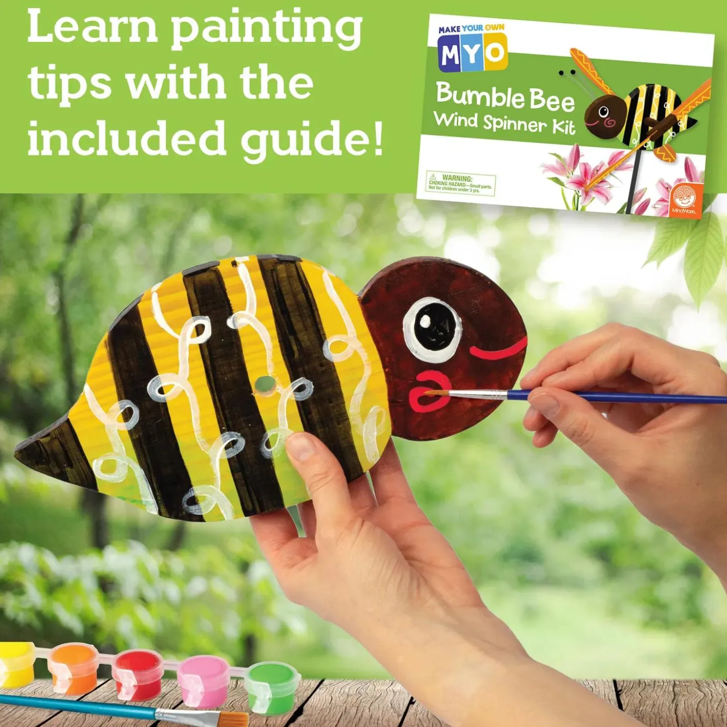 Make Your Own Bumble Bee Wind Spinner Craft Kit