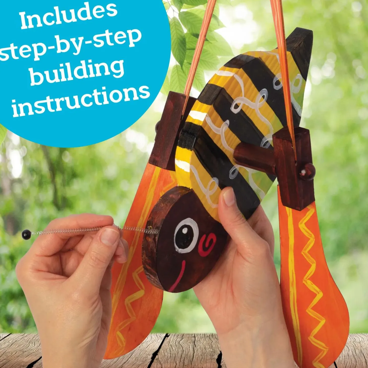 Make Your Own Bumble Bee Wind Spinner Craft Kit