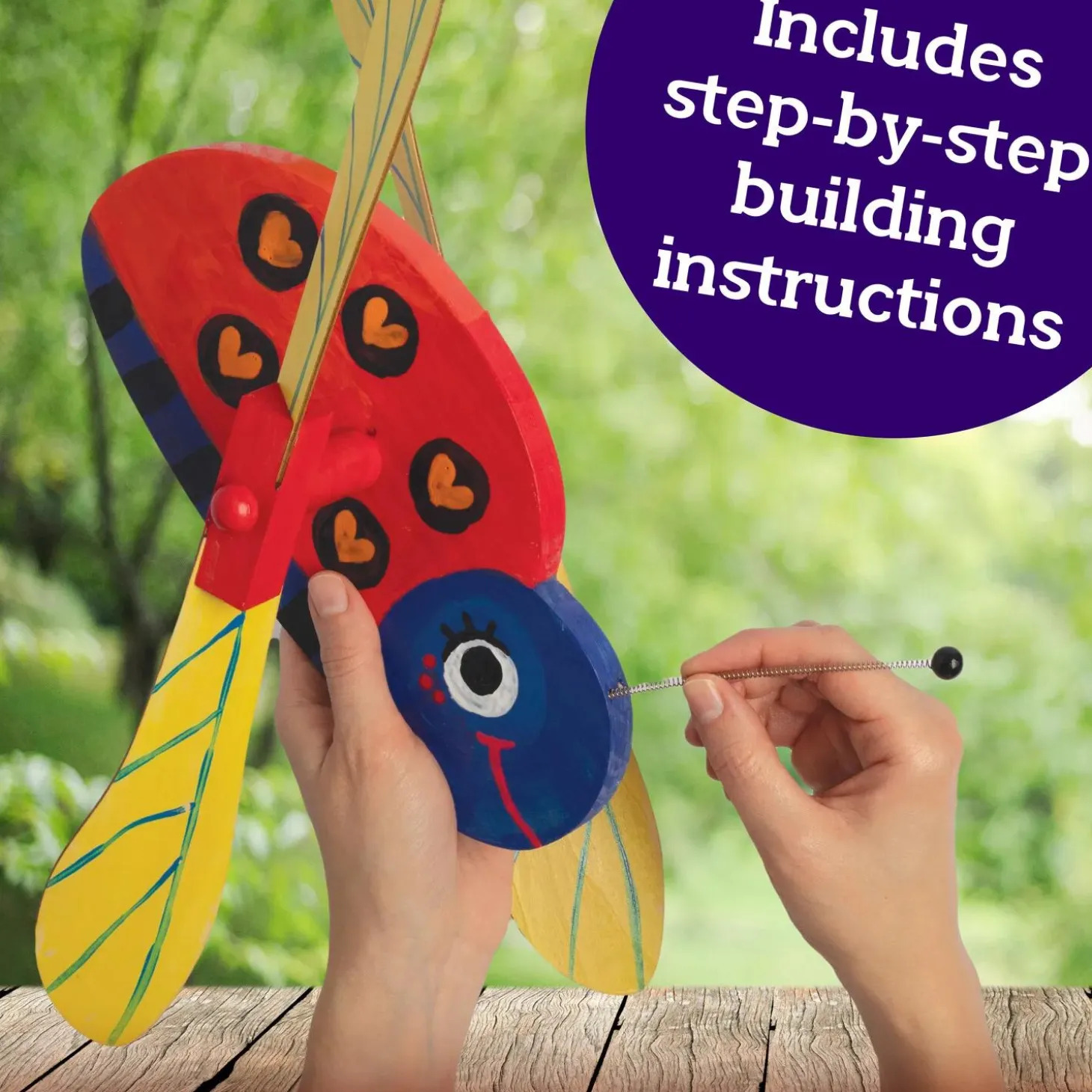Make Your Own Ladybug Wind Spinner Craft Kit