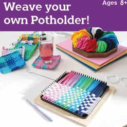 Make Your Own Potholder Weaving Loom Kit & Loops Refill Kit Set of 2