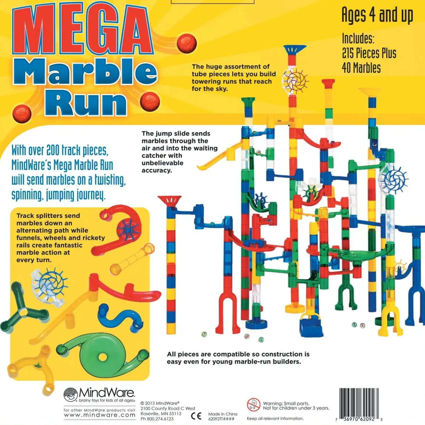 Mega Marble Run: 215-Piece Set