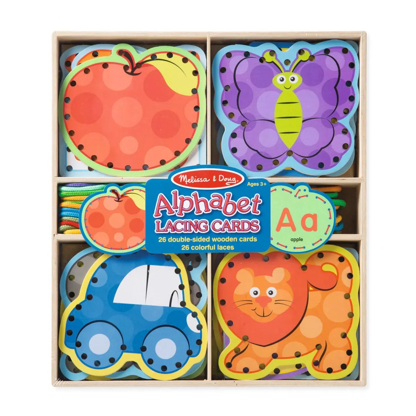 Melissa & Doug Alphabet Lacing Cards