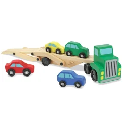 Melissa & Doug Car Carrier Truck & Cars Wooden Toy Set