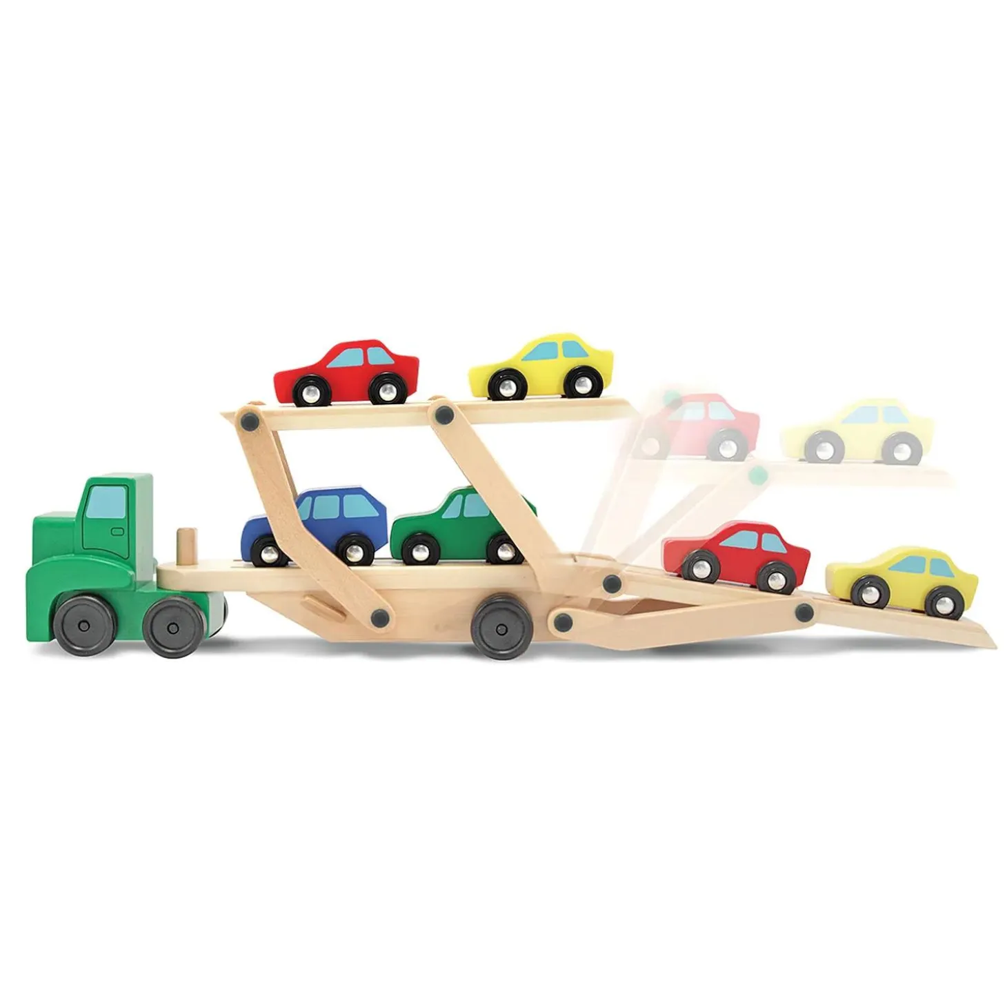 Melissa & Doug Car Carrier Truck & Cars Wooden Toy Set