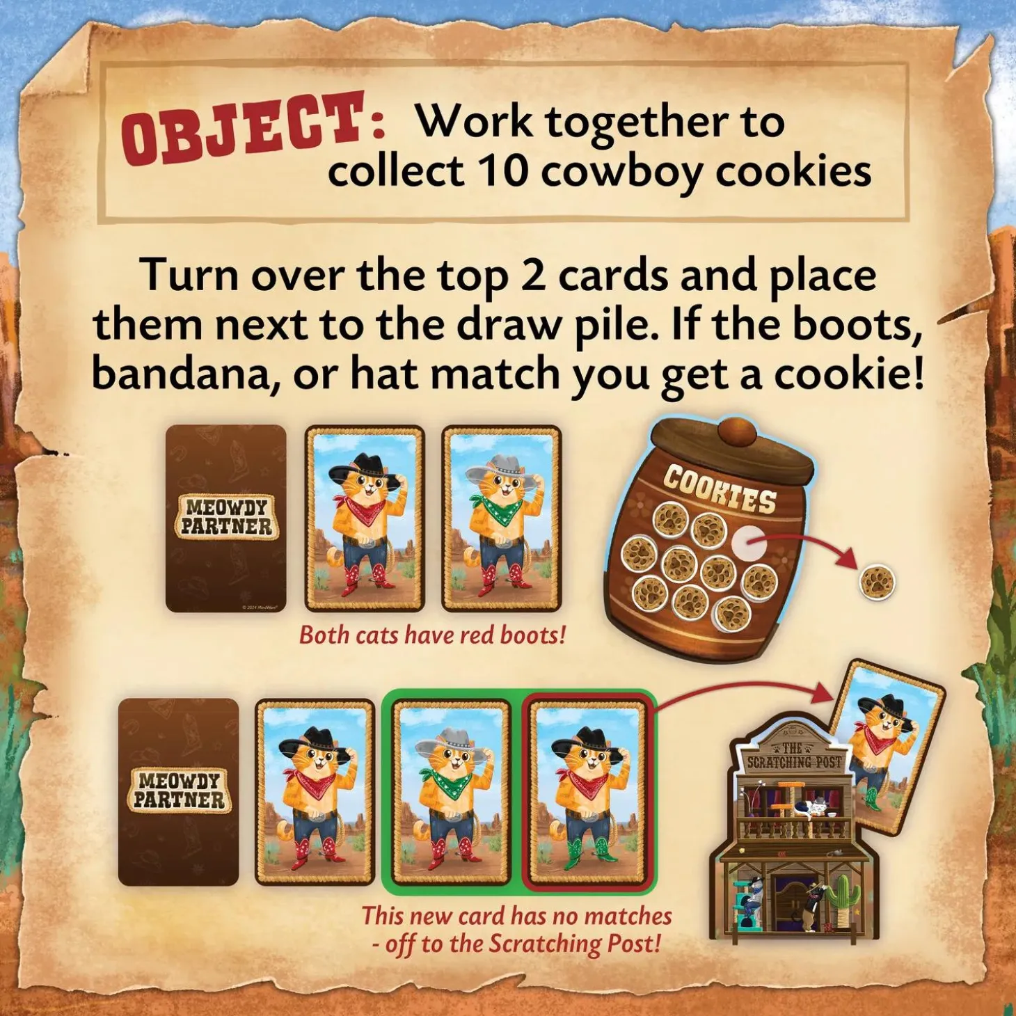 Meowdy Partner Peaceable Kingdom Matching Game
