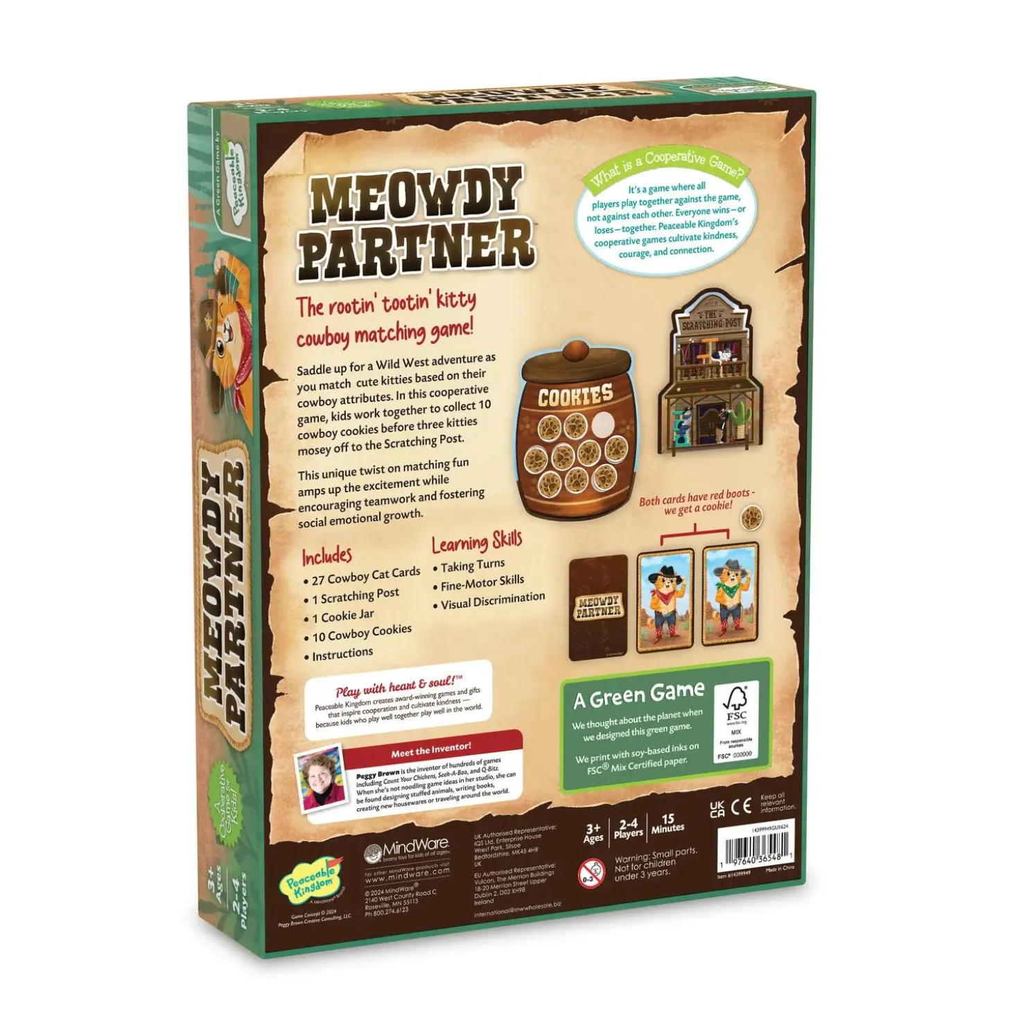 Meowdy Partner Peaceable Kingdom Matching Game