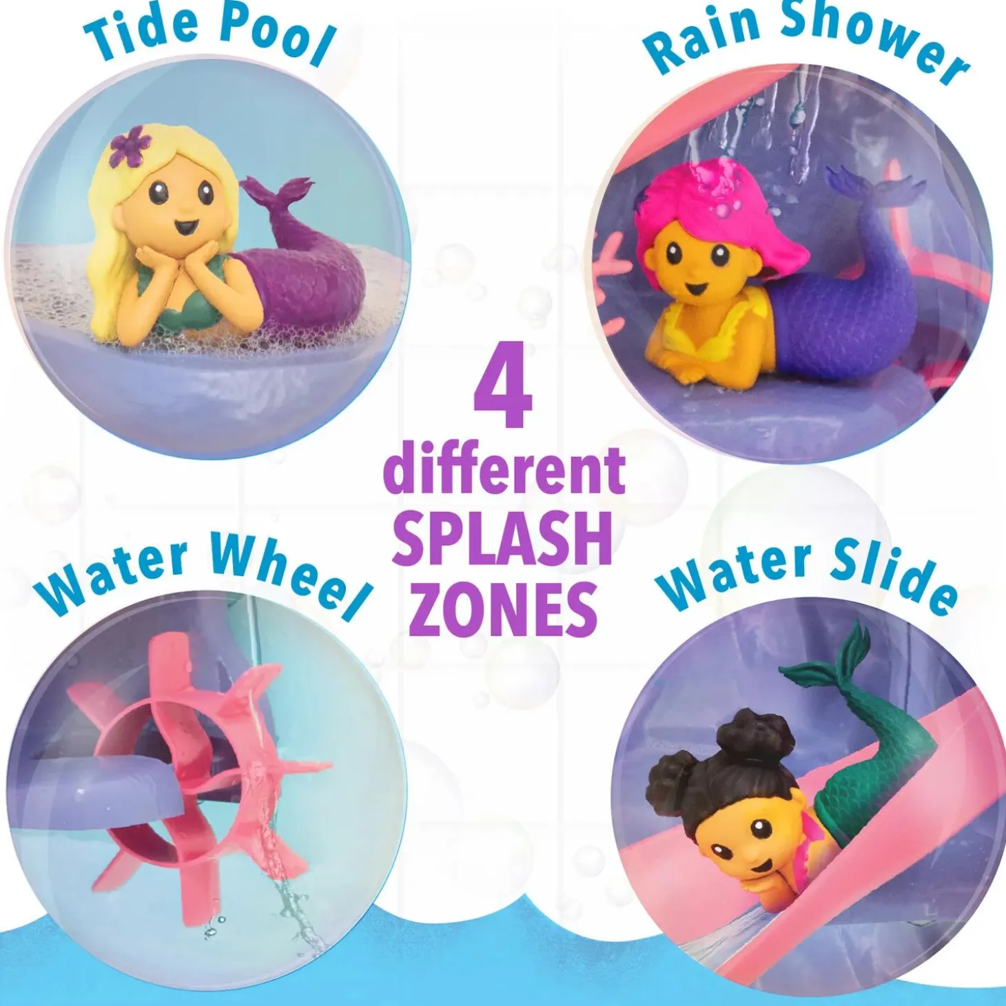 Mermaid Color Splash Water Park Bath Toy Set