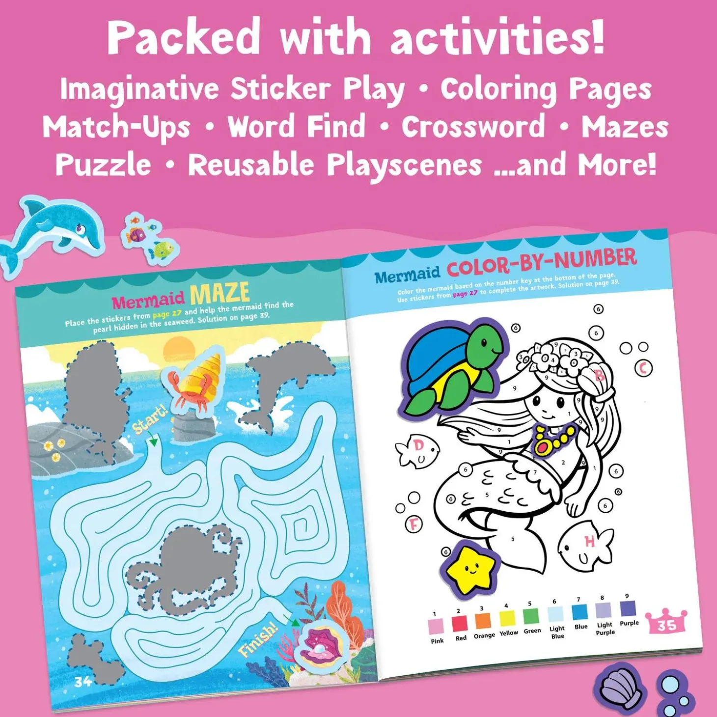 Mermaid, Princess & Fairy Friends Sticker Activity Book