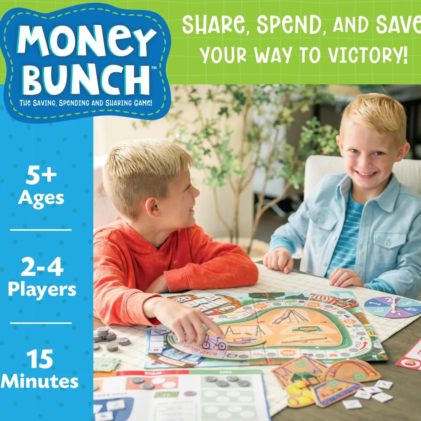 Money Bunch: Save, Spend, Share Peaceable Kingdom Cooperative Board Game