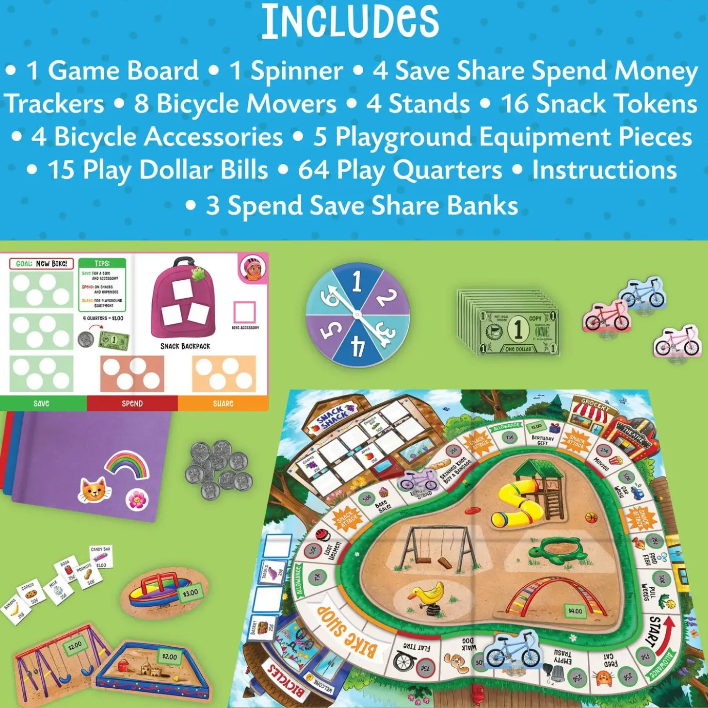 Money Bunch: Save, Spend, Share Peaceable Kingdom Cooperative Board Game