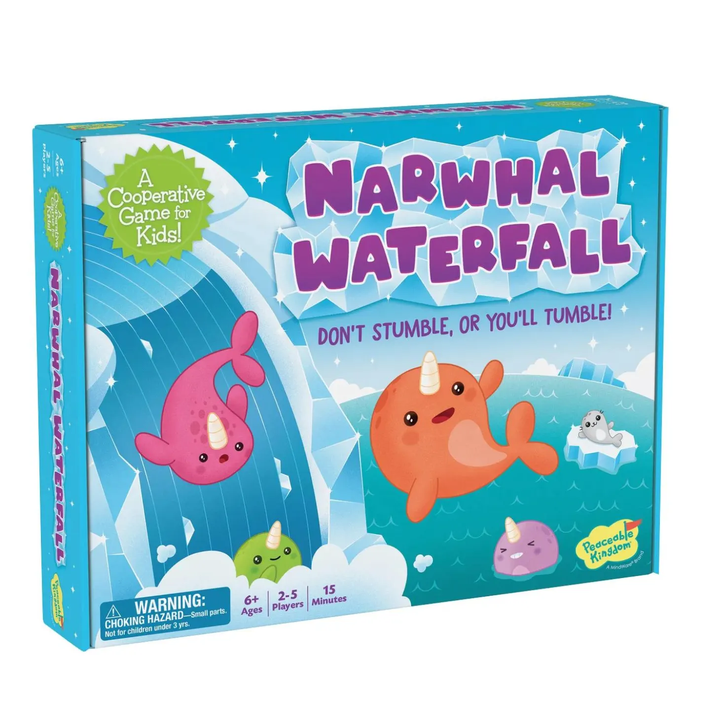 Narwhal Waterfall Peaceable Kingdom Cooperative Game for Kids