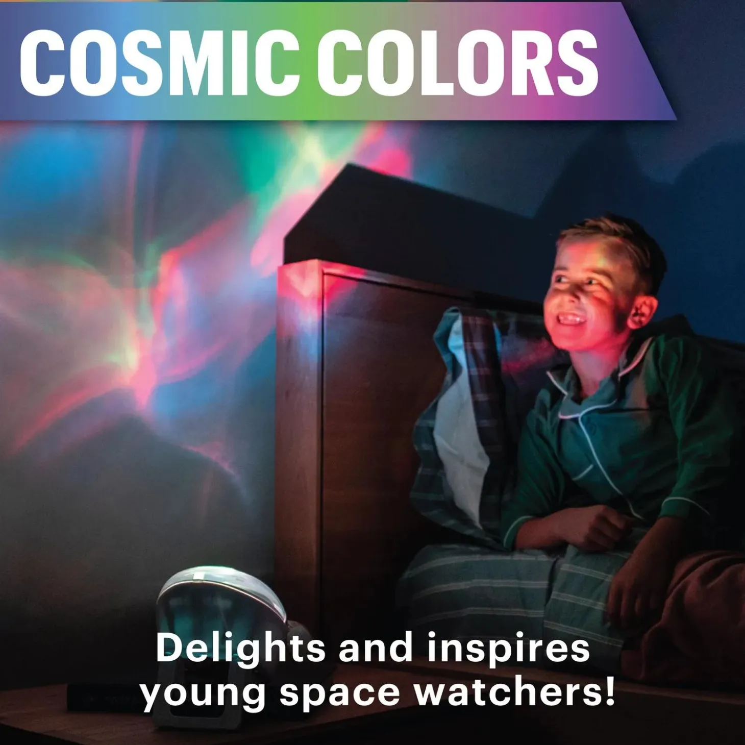 NOVA Aurora Projector – Northern Lights Room Light with STEM Poster