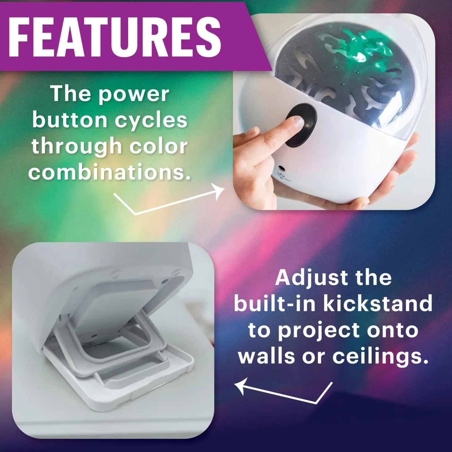 NOVA Aurora Projector – Northern Lights Room Light with STEM Poster