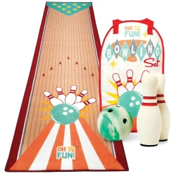 Oh So Fun! Deluxe Bowling Pins, Ball & Rug Set