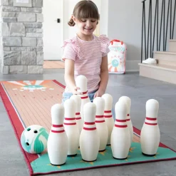 Oh So Fun! Deluxe Bowling Pins, Ball & Rug Set