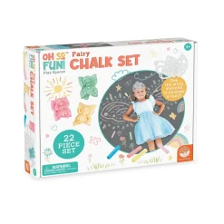 Oh So Fun! Fairy Sidewalk Chalk Set, 18 Pieces Of Outdoor Chalk with Stencils