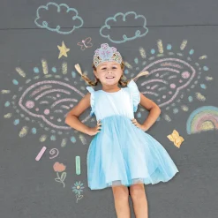 Oh So Fun! Fairy Sidewalk Chalk Set, 18 Pieces Of Outdoor Chalk with Stencils