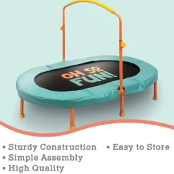 Oh So Fun! Indoor Double Trampoline for Kids