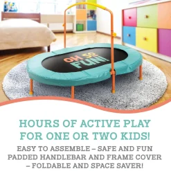 Oh So Fun! Indoor Double Trampoline for Kids