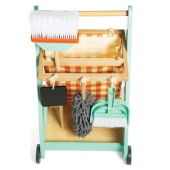 Oh So Fun! Pretend Play Cleaning Cart Wooden Kids Cleaning Set