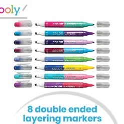 Ooly Color Layers Double Ended Layering Markers – Set of 8