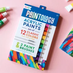 Ooly Paintology Acrylic Paint Set - Set of 12 Classic Colors