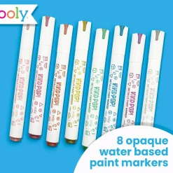 OOLY Vivid Pop! Water-Based Paint Markers – Metallic 8-Pack