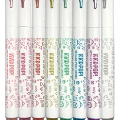 OOLY Vivid Pop! Water-Based Paint Markers – Metallic 8-Pack