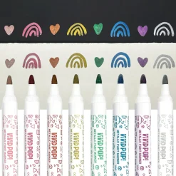 OOLY Vivid Pop! Water-Based Paint Markers – Metallic 8-Pack