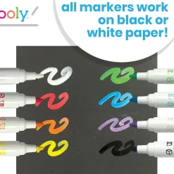 OOLY Vivid Pop! Water-Based Paint Markers – Classic Colors 8-Pack