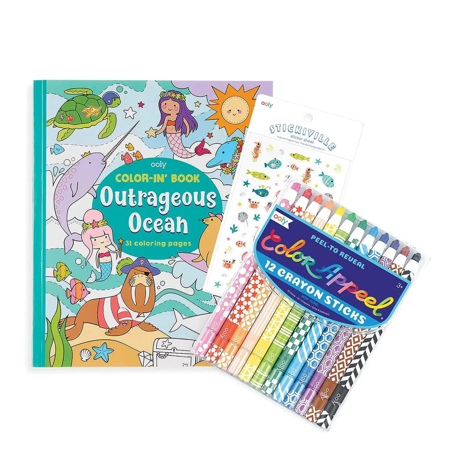 Outrageous Ocean Coloring & Sticker Gift Bundle